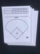 Load image into Gallery viewer, Baseball, Softball Dry Erase Sheets (Pack of 5)